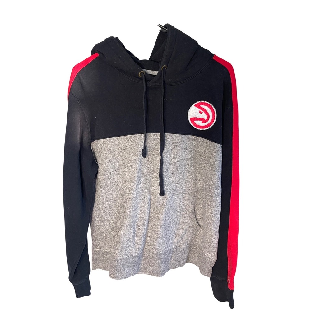 Tailgate Atlanta Hawks NBA Hoodie Mens Medium Black Grey‎ Red Sweatshirt